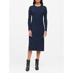 NWT‎ Banana Republic Metallic Stripe Sweater Dress Long Sleeve Women's Small